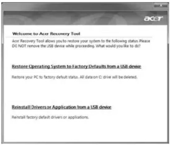 ACER TravelMate 7750G - Återställa förinstallerade program och drivrutiner - 1