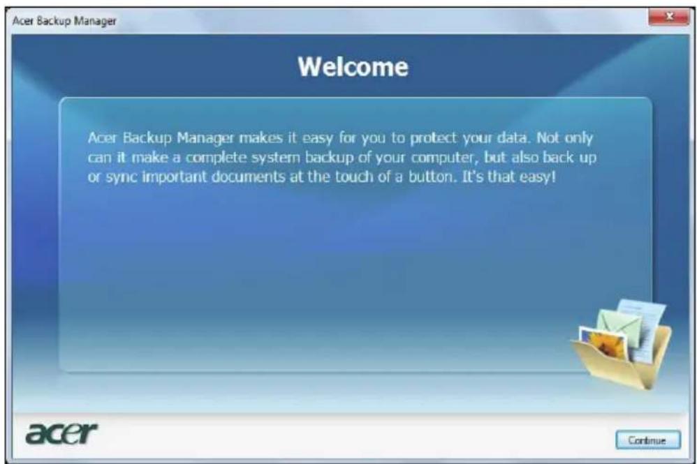 ACER TravelMate 7750G - Acer Backup Manager - 2