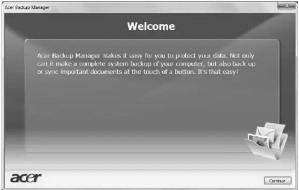 ACER TravelMate 7750G - Acer Backup Manager - 2