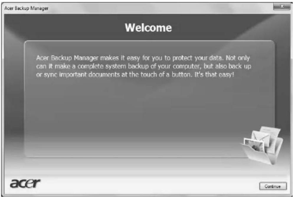 ACER TravelMate 7750G - Acer Backup Manager - 2