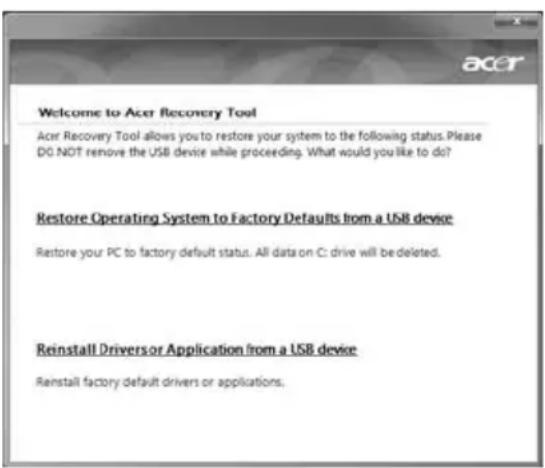 ACER TravelMate 7750G - Gjenopprette forhåndsinstallerte programmer og drivere - 1