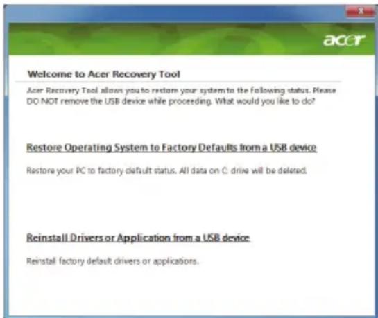 ACER TravelMate 7750G - Recovering pre-installed software and drivers - 1
