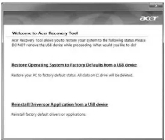 ACER TravelMate 7750G - Valmiiksi asennettujen sovellusten ja laiteohjaimien palauttaminen - 1
