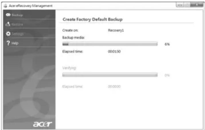ACER TravelMate 7750G - Criar uma cópia de segurança de recuperação (Unidade óptica) - 4