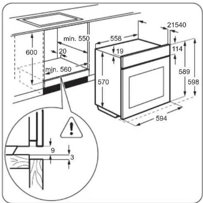 FAURE FFQ27908WK - Installation - 2