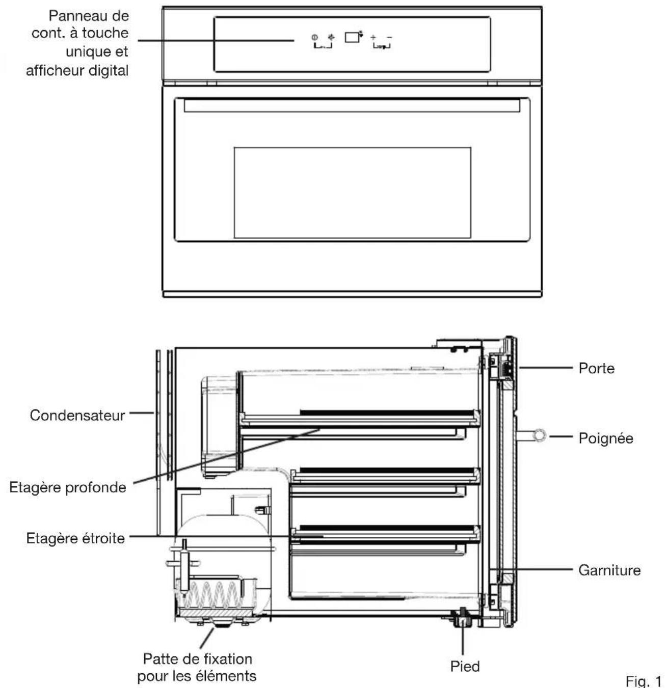 Fulgor Milano FWC 4522 TC WH - (Encastrement dans un meuble de la cuisine) - 1