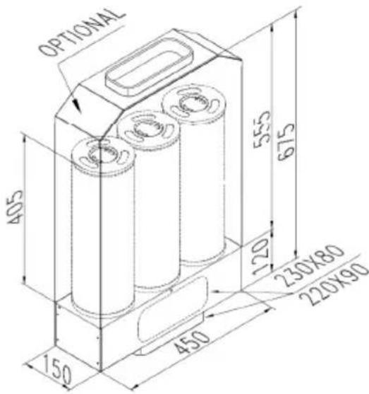 Fulgor Milano FPH 10014 TC BK - Filtri carbone OPTIONAL (KFCP, KFCPC e KFCPZ) - 1