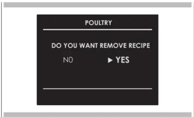 Fulgor Milano FCMO 4507 TM BK - Cancelling a Personalized recipe: - 1
