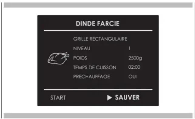 Fulgor Milano FCMO 4507 TM BK - Sauvegarder une recette personalisée : - 3