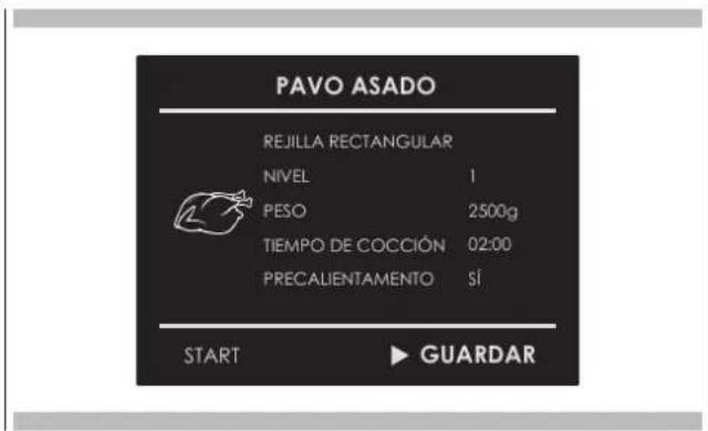 Fulgor Milano FCMO 4507 TM BK - Guardar una receta personalizada: - 3