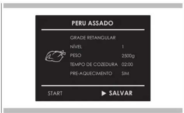 Fulgor Milano FCMO 4507 TM BK - Guardar uma receita personalizada: - 3