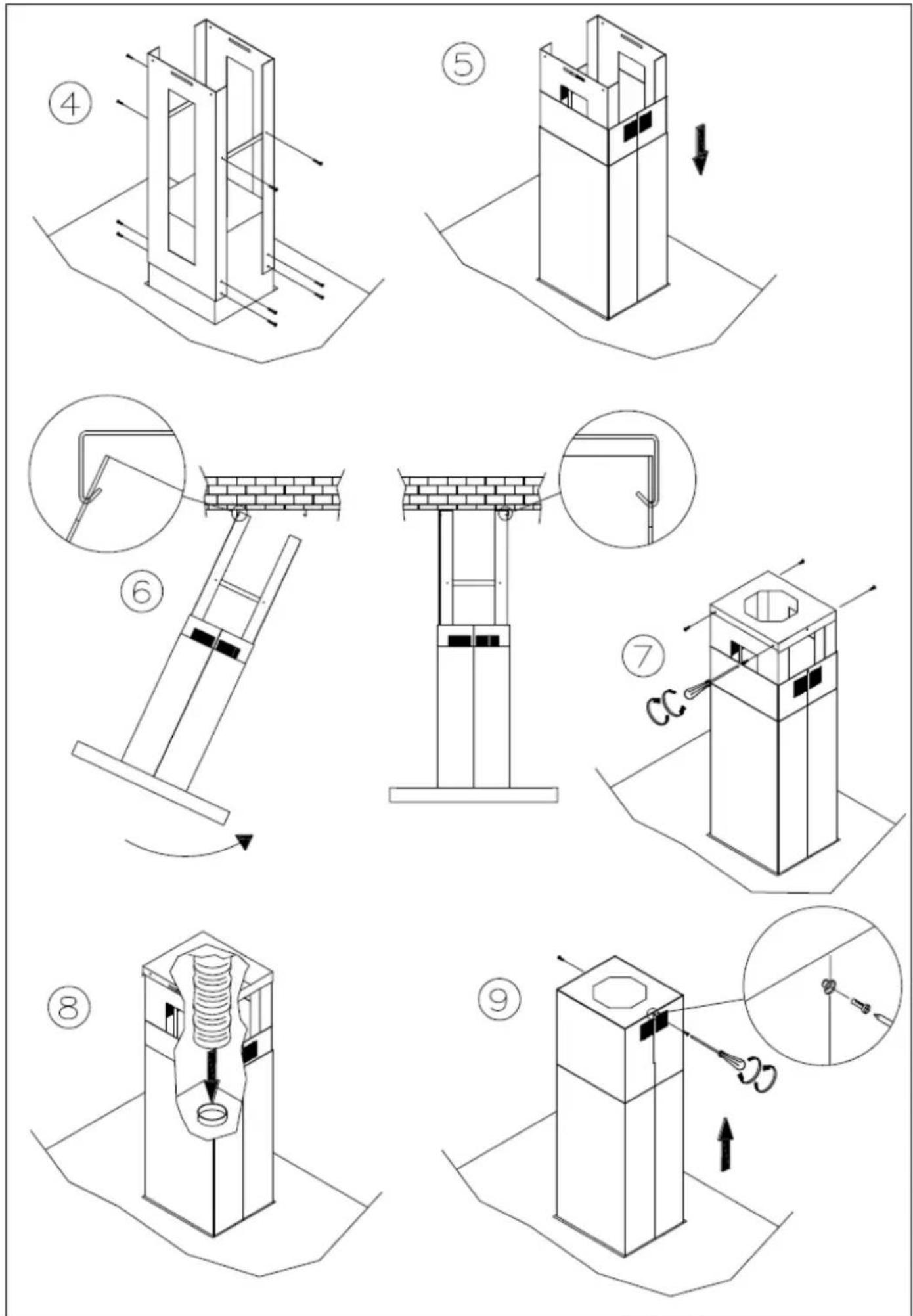 Fulgor Milano FCHI 900 X - INSTRUCTIONS POUR L'UTILISATION, L'ENTRETIEN ET L'INSTALLATION DE LA HOTTE. - 53