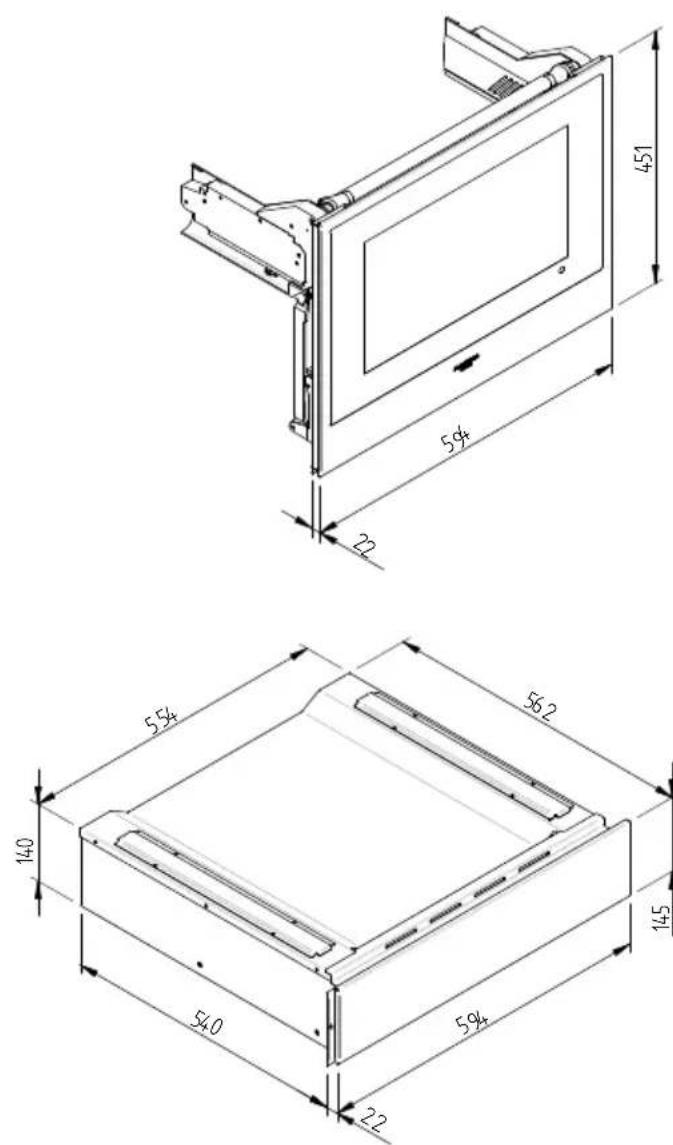 Fulgor Milano LWD 15 WH - MASSBILD EINSCHUB 145 EINBAUMASSE 560 X 595 MIT TV 451 - 2