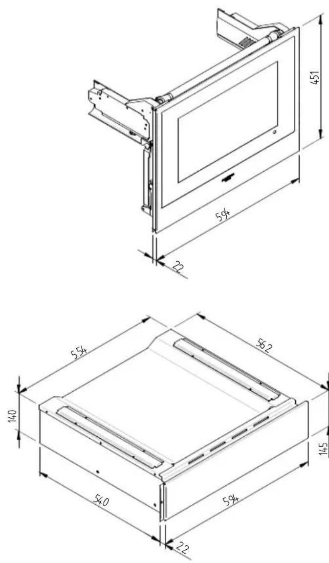Fulgor Milano LWD 15 BK - MASSBILD EINSCHUB 145 EINBAUMASSE 560 X 595 MIT TV 451 - 2