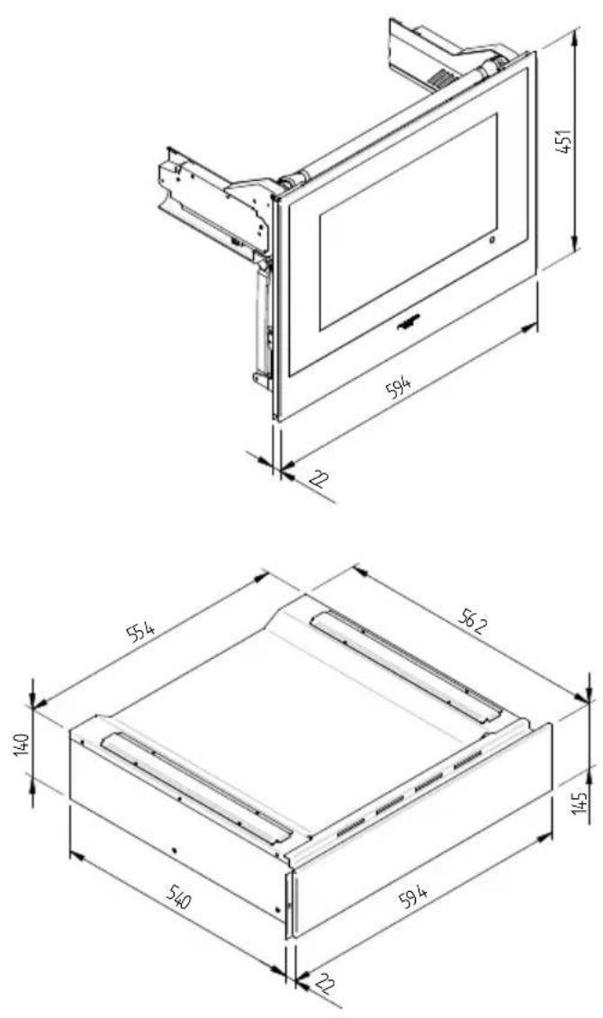 Fulgor Milano LD 15 ME - MASSBILD EINSCHUB 145 EINBAUMASSE 560 X 595 MIT TV 451 - 2