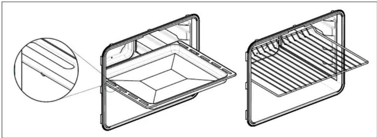 Fulgor Milano FQO 6010 P MT X - Refer to the figures below for the correct placement of the grills EMBOSSED GUIDES - 1