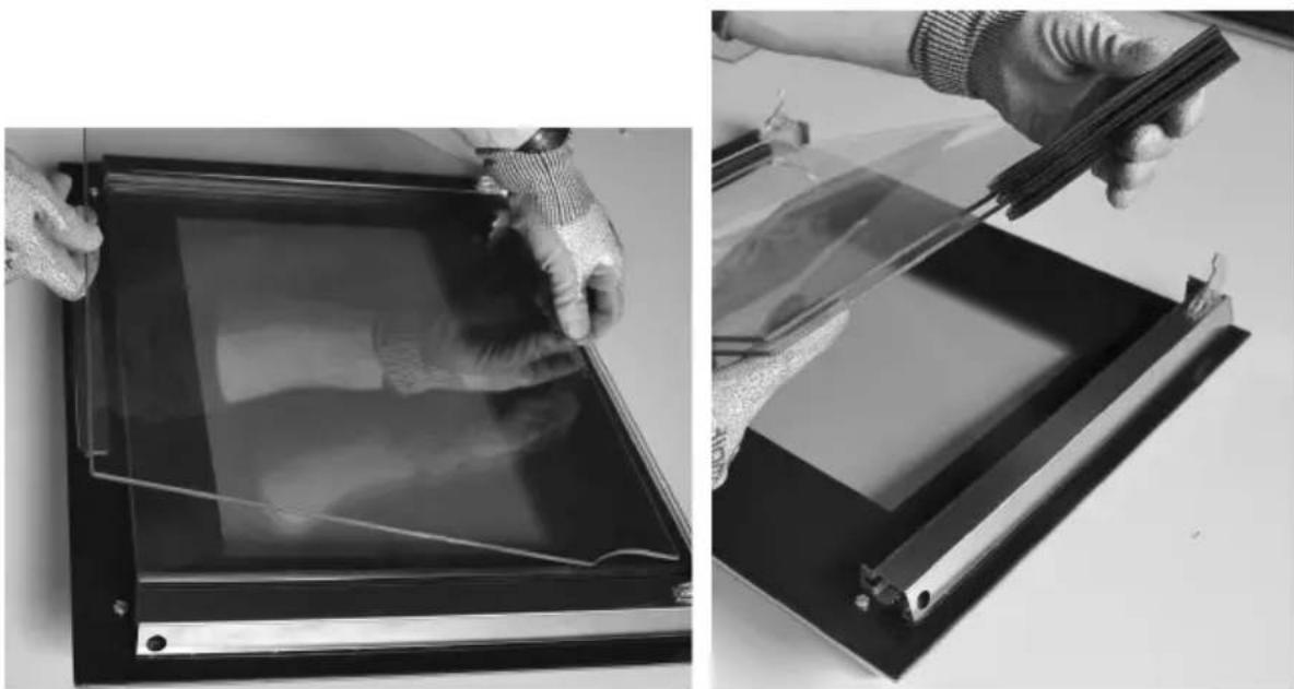 Fulgor Milano FQO 6010 P MT X - How to remove the inner glass of the "FULL GLASS" panoramic door - 3