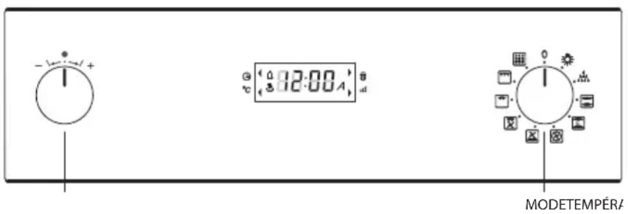 Fulgor Milano FQO 6010 P MT X - Description du panneau de commande ("EXTRA SMALL") - 1