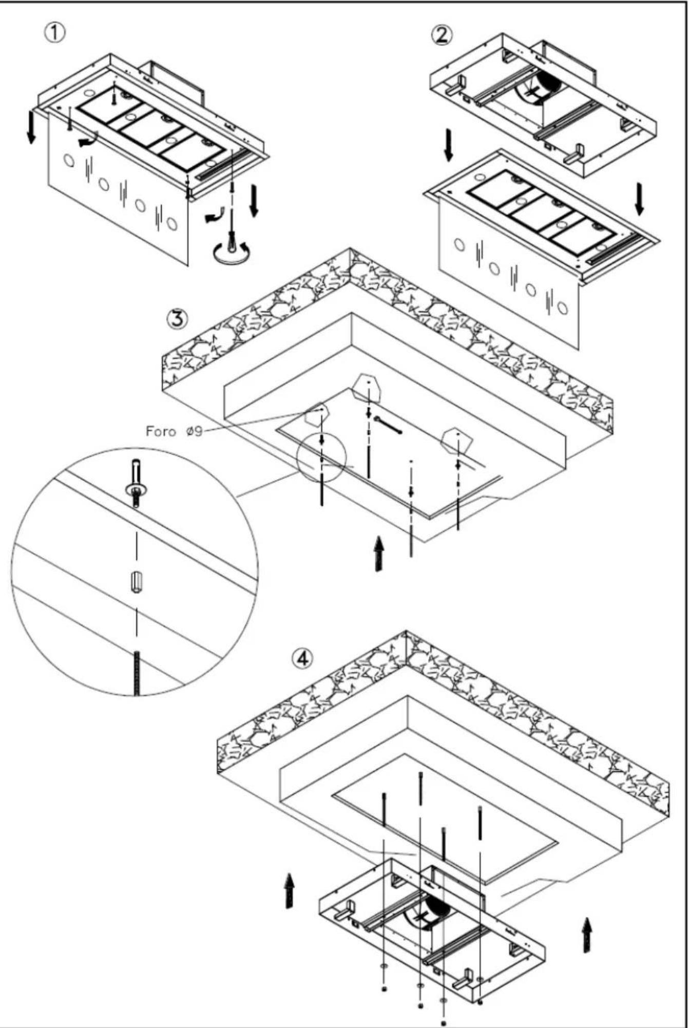 Fulgor Milano FQHI 1200 X - BEDIENUNGS-, WARTUNGS- UND INSTALLATIONSHANDBUCH ABZUGSHAUBE - 12