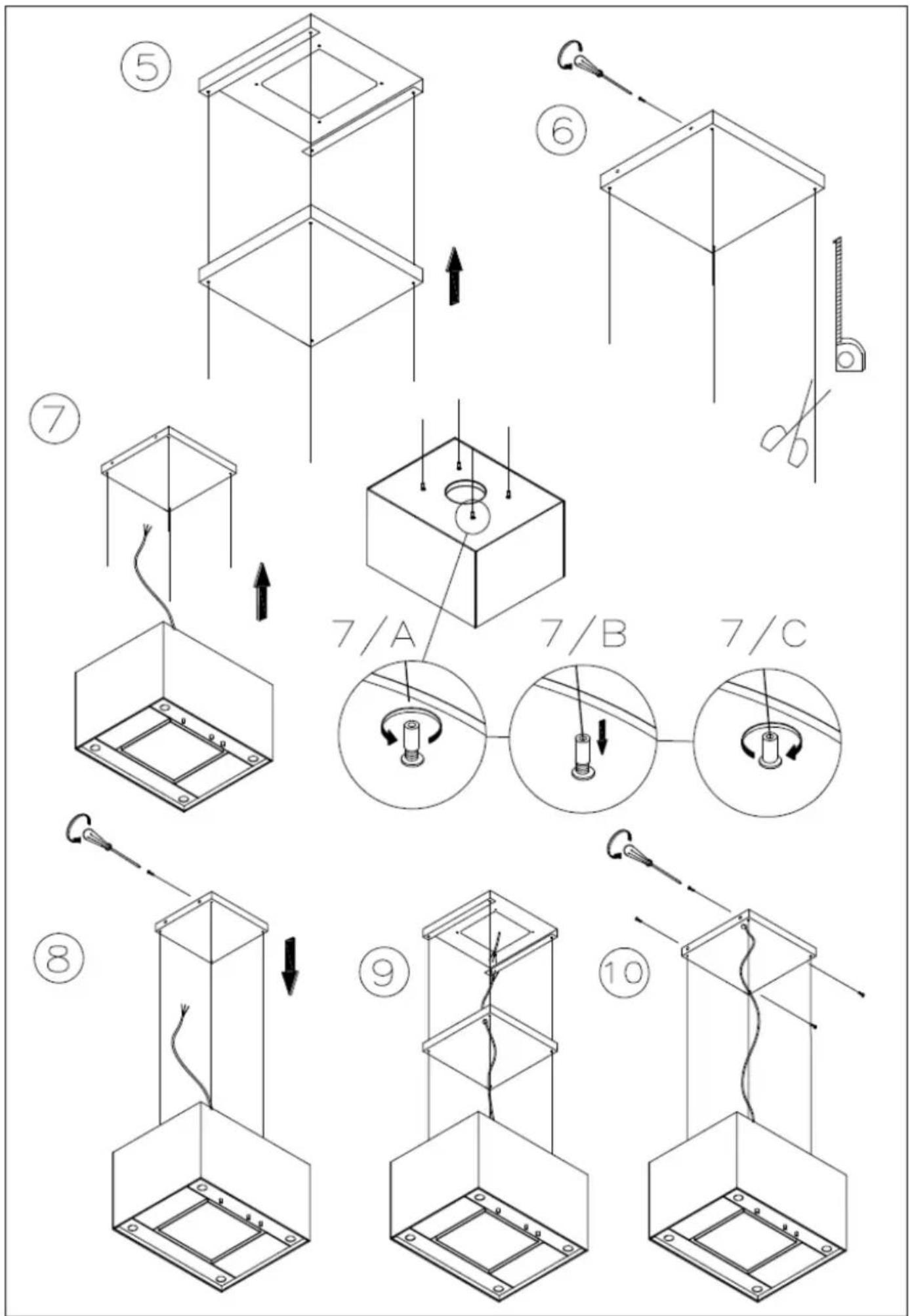 Fulgor Milano FQHI 1200 X - BEDIENUNGS-, WARTUNGS- UND INSTALLATIONSHANDBUCH ABZUGSHAUBE - 70