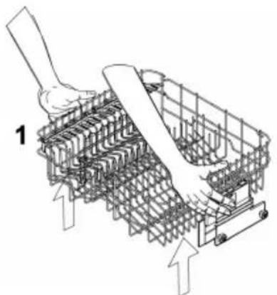 Fulgor Milano FDW82102 - ADJUSTING THE UPPER BASKET - 4