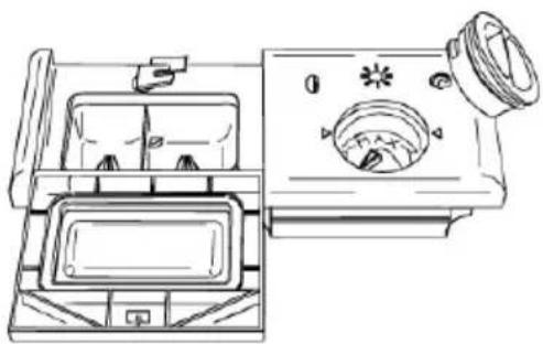 Fulgor Milano FDW82102 - Using the rinse aid and detergent dispensers - 1