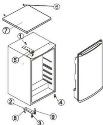 BAUKNECHT KR 185 A++ - Inversione della porta scomparto interno - 2