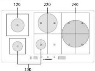 BAUKNECHT CTAC 8905AFS AL - MINIMUM DIAMETER OF POT/PAN BASE FOR THE DIFFERENT COOKING AREAS - 1
