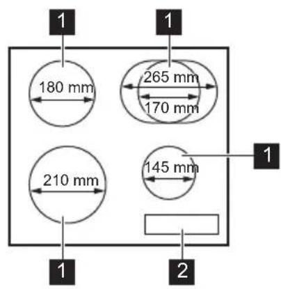 JUNO JKSI605F9 - Cooking surface layout - 1