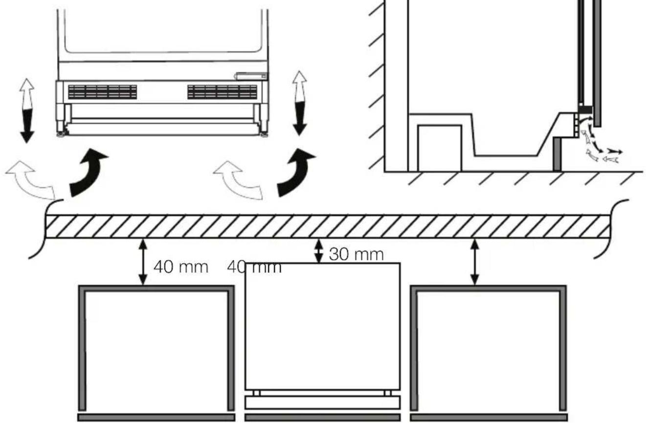 TEKA TFI3 130 D - Placing the refrigerator under the counter and adjusting the legs - 1