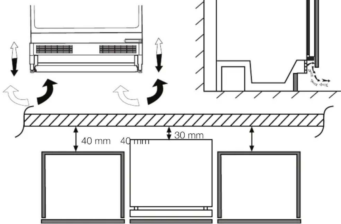 TEKA TFI3 130 D - Τοποθέτηση του ψυγείου κάτω από τον πάγκο και ρύθμιση των ποδιών - 1