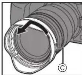 PANASONIC Lumix HX1025GK - Removing the lens hood - 3