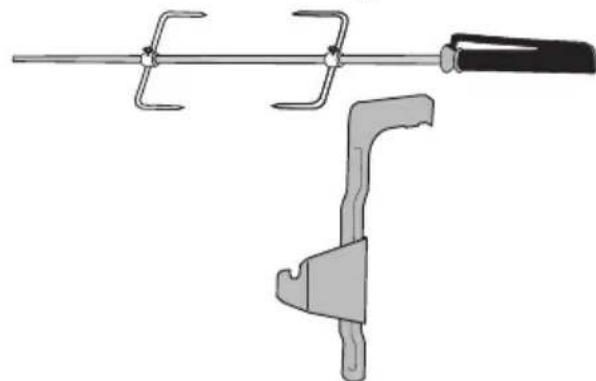 Juno Electrolux JOC69400X - Tournebroche avec support - 1