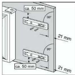 ca. 50 mm 30° 50 mm 21 mm 30° 50 mm ca. 50 mm 21 mm