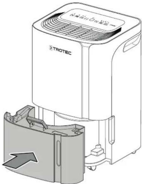 TROTEC TTK 66 E - Évacuation du réservoir de récupération des condensats - 3