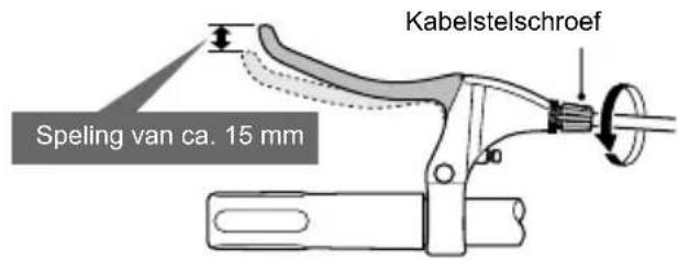 Speling van ca. 15 mm Kabelstelschroef