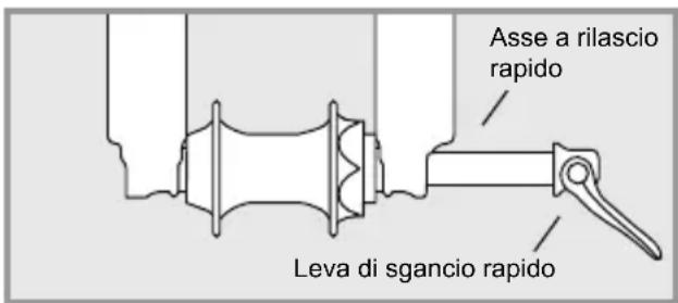 Asse a rilascio rapido Leva di sgancio rapido