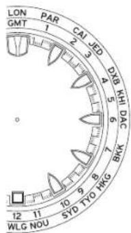 SEIKO Prospex SSC551P1 - TABLEAU DES FUSEAUX ET DÉCALAGES HORAIRES - 1