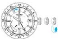 SEIKO Prospex SNR025J1 - Réglage de l'aiguille de 24 heures comme repère ordinaire de 24 heures - 2