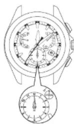 SEIKO Astron SSE169J1 - Toumé la couronne pour ajuster le compteur sur "12:00 a.m." - 1