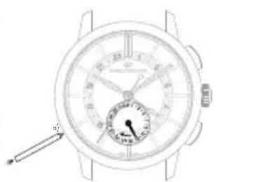 Girard-Perregaux Laureato 8100511632BB6A - Second time zone (local time) - 3