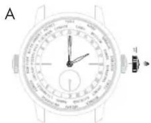 Girard-Perregaux Laureato 80189D52A632CB6A - Segundo huso horario (hora local) - 5