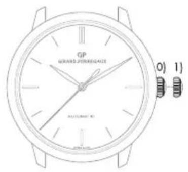 Girard-Perregaux Laureato 80189D52A632CB6A - Corona a tre posizioni - 1