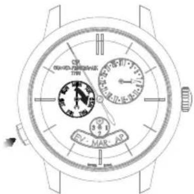 Girard-Perregaux 1966 4955711132BB6C - День недели - 1