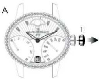Girard-Perregaux 1966 4955711132BB6C - Часы и минуты - 2