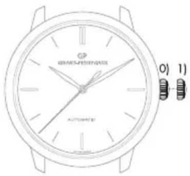 Girard-Perregaux 1966 4954511131BB60 - Couronne à 3 positions - 1