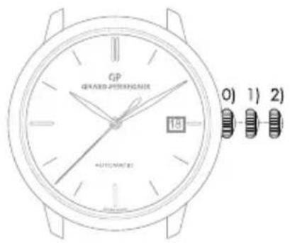 Girard-Perregaux 1966 49528D52A131CB6A - Krone mit 3 Positionen - 2