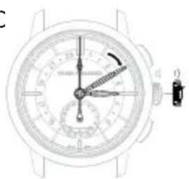 Girard-Perregaux 1966 49528D52A131CB6A - Second time zone (local time) - 1