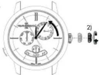 Girard-Perregaux 1966 49525D52A1A1BK6A - 日付針の設定 - 1