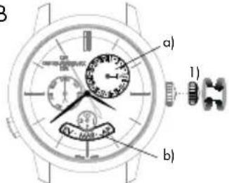 Girard-Perregaux 1966 49525D52A1A1BK6A - Date et mois - 1